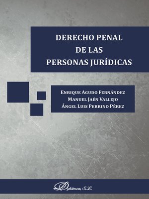 cover image of Derecho penal de las personas jurídicas